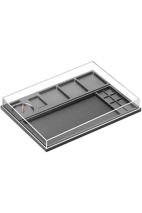 Watchmaker Repair Tool Tray with Compartments, Watch Parts & Tool Storage Organizer Box