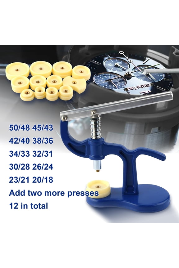 Watchmaker Tool Watch Press Set Back Case Closer (Blue)