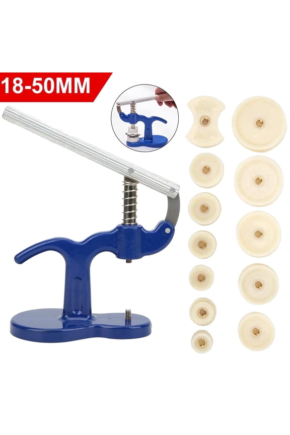 Watch Press Tool Kit, 13-Piece Set with 1850mm Dies for Case Back and Crystal Installation