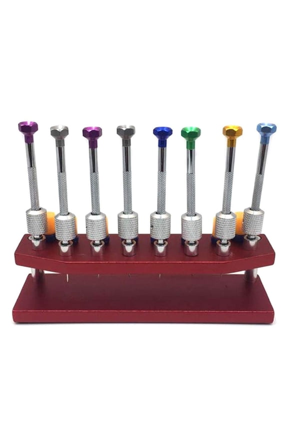 Watchmakers Screwdrivers Set 8 Pieces Watch Repair Tool Precision Screwdriver with Red Metal Holder Watch Repair Tool