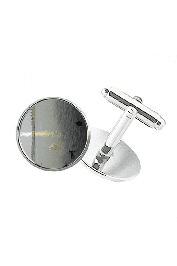 Watchtower Round Button Cuff Clip Stud Cufflinks