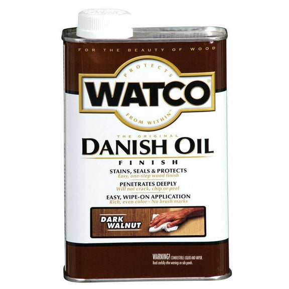 Watco 242220 Dark Walnut Low VOC Danish Oil Finish 1 qt. (Pack of 6)