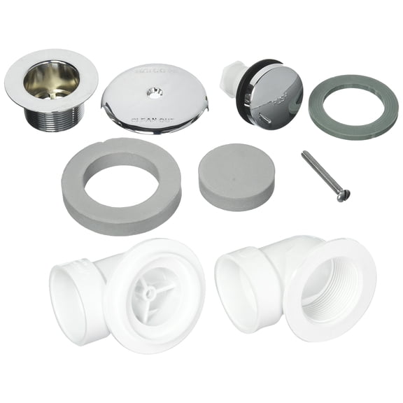 Watco 601-FA-PVC-CP Polished Chrome PVC Foot Actuated Bath Drain