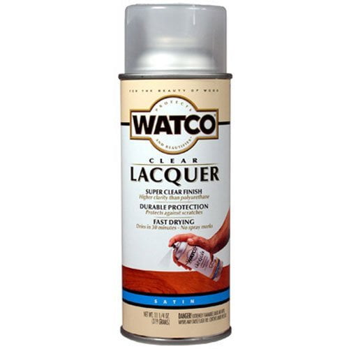Rust-Oleum Watco Lacquer Wood Finish Spray - Durable, Clear Satin - 11.25 oz