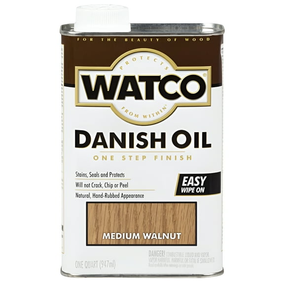 qt Rust-Oleum 65941 Medium Walnut Watco Danish Oil Finish
