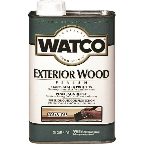 Watco 67741 Exterior Wood Finish, Quart, Natural