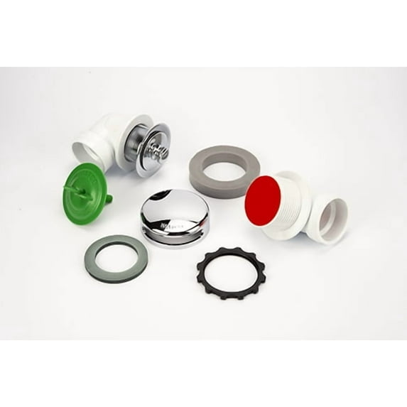 Watco Series 901 Innovator Foot Actuated Bath Waste Half Kit for Tubs up to 16" in Wrought Iron (Matte Black) - 901-FA-PVC-WI