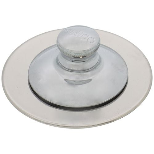 Watco NuFit Push-Pull Tub Closure w/Grid Strainer and Silicone Ring in Chrome Plated - 48750-PP-CP-G-2P