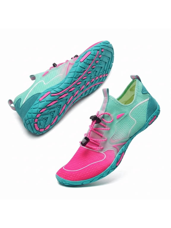 Men Women Quick Dry Water Shoes, Lightweight Barefoot Aqua Shoes, Non Slip Swim Beach Pool Kayak Surf Hiking Sports Footwear