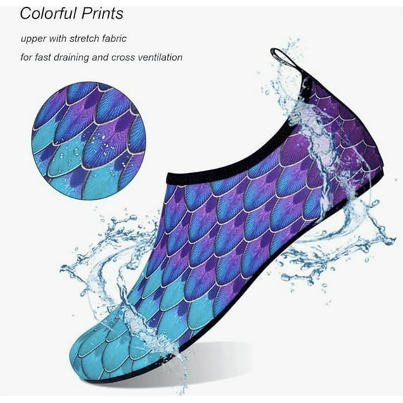 WateLves Water Women's Shoes - Fishscale Bluegreen - Size: Women US 11-12