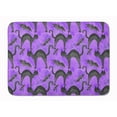 thumbnail image 1 of Watecolor Halloween Black Cats on Purple Machine Washable Memory Foam Mat, 1 of 4