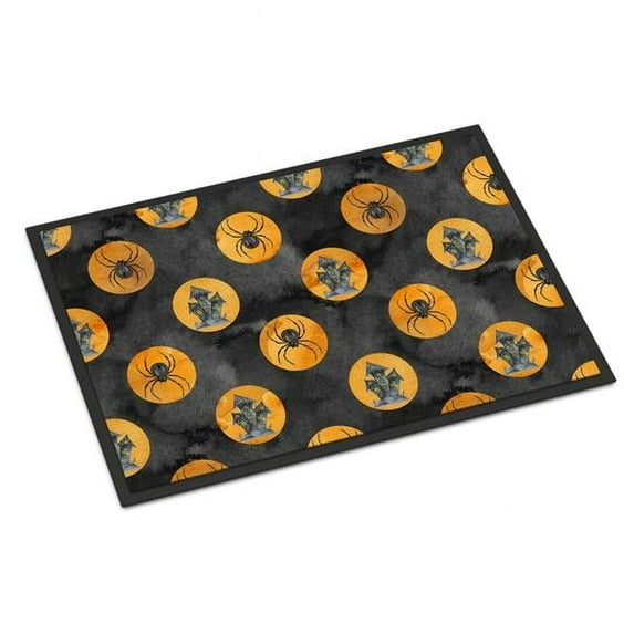 Watecolor Halloween Circles Indoor or Outdoor Mat - 18 x 27 in.