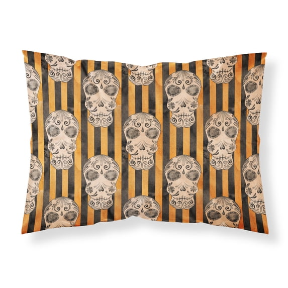 Watecolor Halloween Day of the Dead Head Fabric Standard Pillowcase