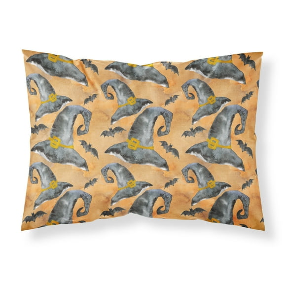 Watecolor Halloween Witches Hat Fabric Standard Pillowcase