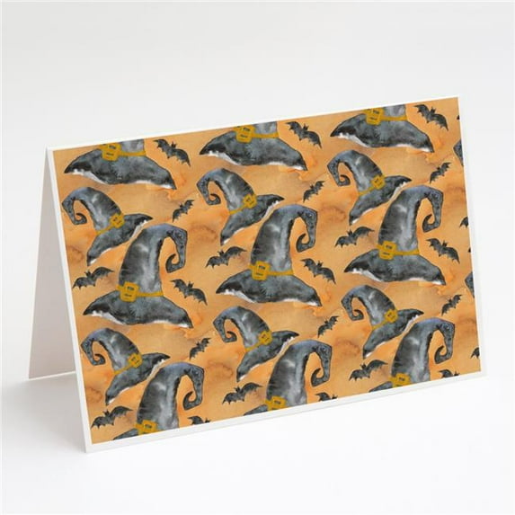 Watecolor Halloween Witches Hat Greeting Cards & Envelopes - Pack of 8