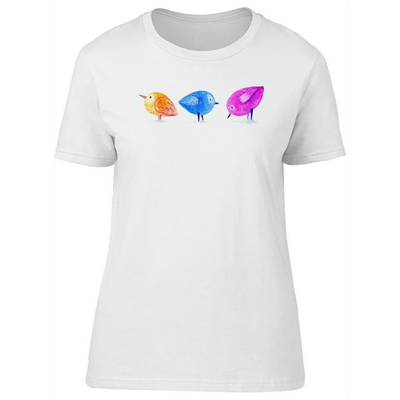 Watecolor Little Birds T-Shirt Women -Image by Shutterstock, Female Large