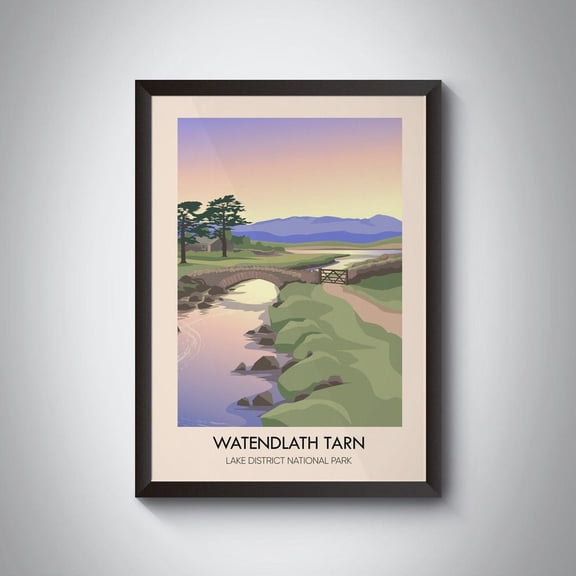 Watendlath Tarn Lake District Packhorse Bridge Artwork Unframed Paper Print