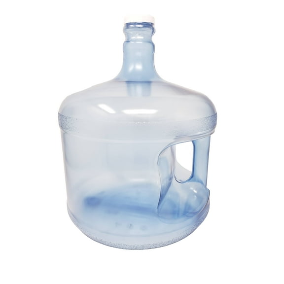 For Your Water 3 Gallon 11.36 Liter BPA Free Plastic Reusable Water Bottle Container Jug with Handle (Made in USA) 48MM Screw Cap 10.63"Diam. X 13.75"H - Blue