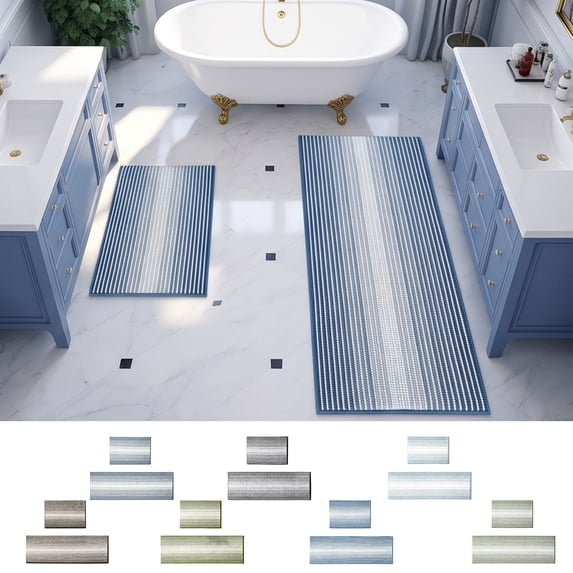 Water-Absorbing Non-Slip Floor Mat, Quick-Dry Soft for Bathroom, Kitchen, and Entryway