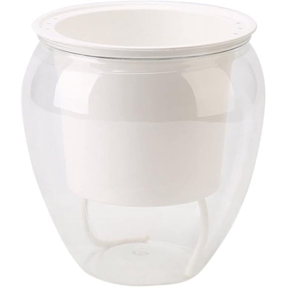 Water-Absorbing Planter Flowerpot Self Watering Practical Plastic Transparent Plant Pot for Home Self Watering Planter