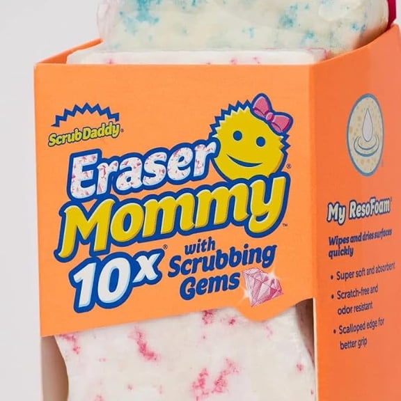 Water Activated Eraser Sponges with Scrubbing Gems 2 Pack