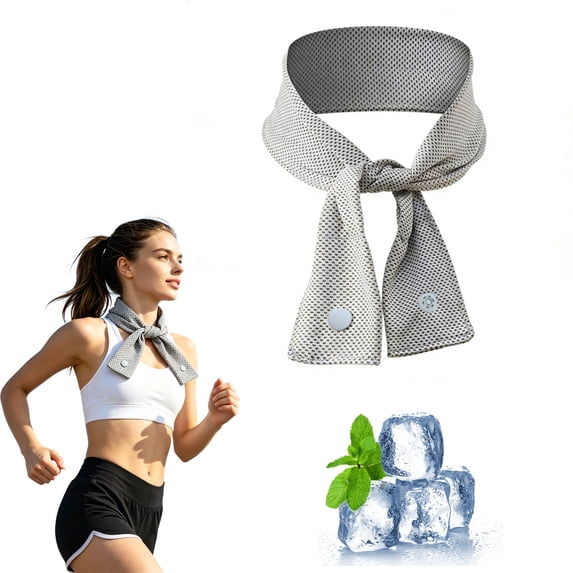 Water Activated Instant Cooling Wrap for Neck 20 Plus Hours Cold Relief Ice Bandana for Sports Outdoor Work Travel Lightweight
