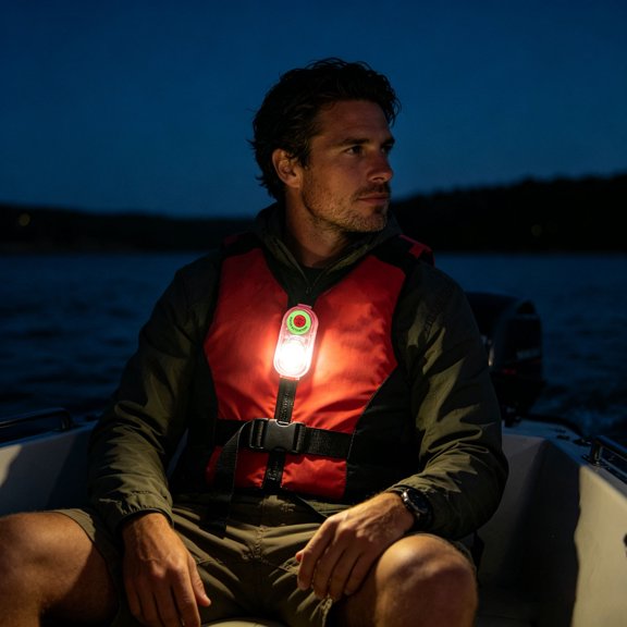Water Activated LED Life Jacket Light Emergency Safety Strobe with Clip for Boating Kayaking Marine Use 2.4 Inch