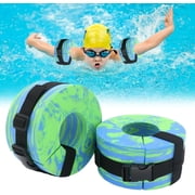 Water Aerobics Cuffs   Water Aerobics Dumbbells & Foam Swim Cuffs with Detachable Velcro, Aquatic Fitness Equipment for Pool WorkoutsRL Green 2 PCS