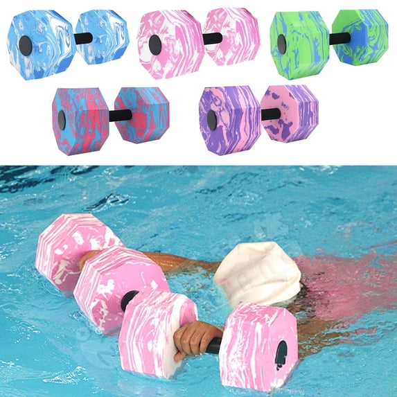 Water Aerobics Dumbbell Float for Adults, Octagonal Swimming Exercise Foam, Water and Aquatic Equipment