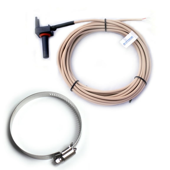 Water/Air/Solar Temperature Sensor Replacement for Hayward - Replaces GLX-PC-12-KIT - Includes 2" Pipe Clamp