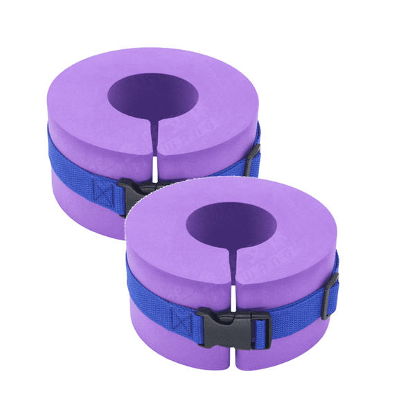 Water Ankle Weights for Pool Exercise, Water Aerobics Float Ring with Detachable Velcro Pool Exercise Weights Fitness Workout Set for Swimming Fitness Training E