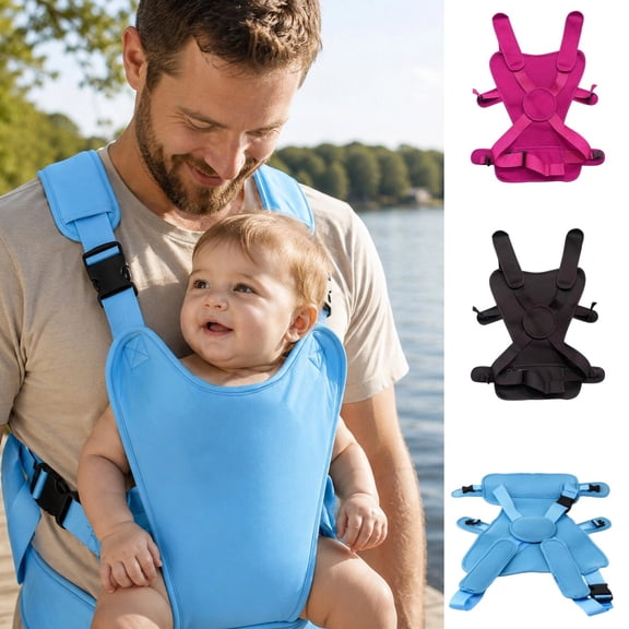 Water Baby Carrier for Pool, Front Facing Baby Swim Carrier with Adjustable Straps, Safe Swimming Support Harness for Pool Beach Summer Use
