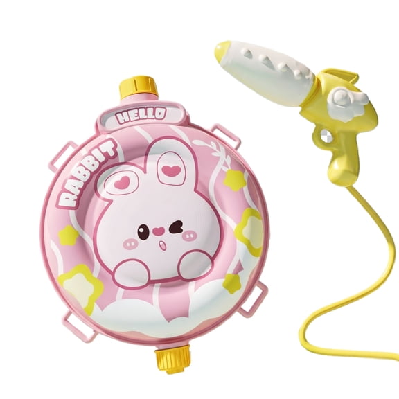 Water Backpack Gun with Large Capacity, Cute Cartoon Animal Water Blaster (Panda Duck Pig Whale Dinosaur Rabbit) for Outdoor Summer Play, Water Soaker
