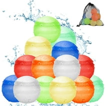 Water Balloons Quick Fill，Reusable Water Balloons, 14 Pcs, Reusable and Refillable, Summer Toy Water Toy for Pool,Water Fight Game, Summer Party