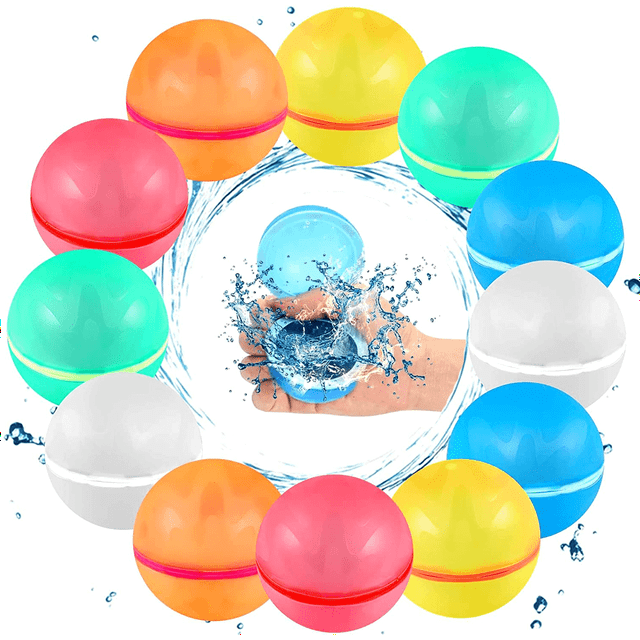 Soppycid Reusable Water Balloons Summer Toy Water Toy For Boys And Girls Pool Beach Toys For Kids Ages 3 12 Outdoor Activities Water Toys Self Sealing Water Splash Ball For Fun 6 Pack