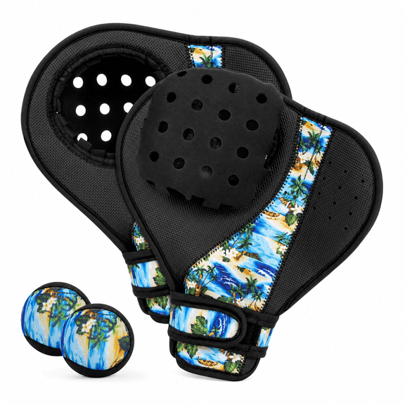 Water Baseball Glove and Ball Set, Neoprene Catch Mitts and 2 Skip Balls, Summer Pool Beach Games
