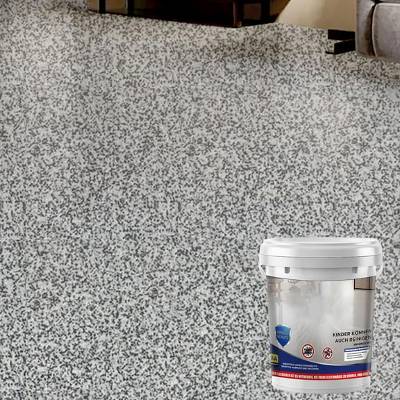 Water-Based Epoxy Colored Sand Paint  -Resistant Textured Finish, High Gloss for Concrete Floors, Countertops, Tiles  Indoor & Outdoor Safe,Sea Gray-0.5KG
