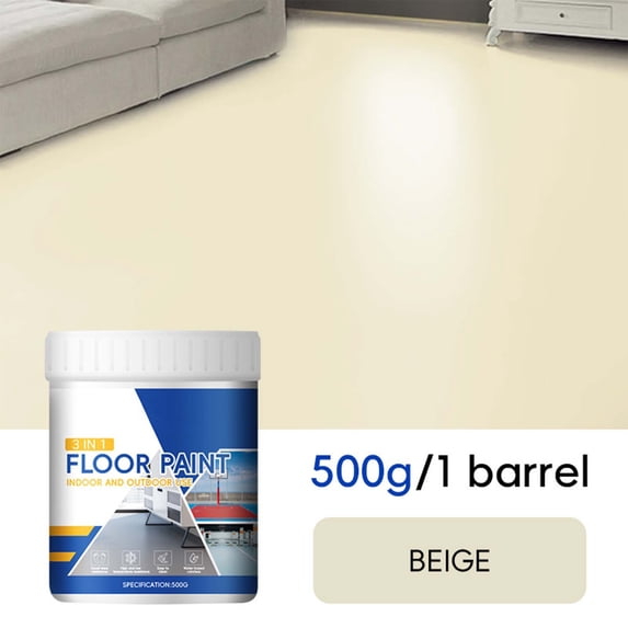 Water-Based Epoxy Floor Paint for Cement, High Solid Wear-Resistant Resin, 500ml