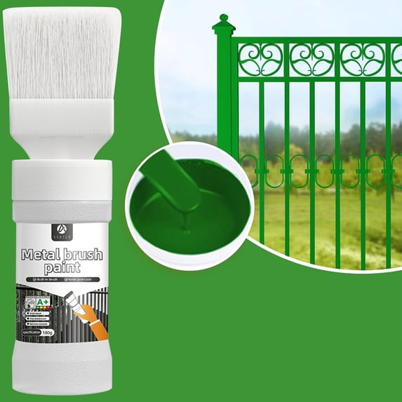 Water‑Based Metallic Paint with Built‑in Brush, Quick‑Drying Reflective Touch‑Up Paint for Metal, Wood, Plastic, Furniture, Model Diy Craft Repair & Decoration