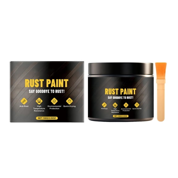 Water-Based Metallic Paint Rust Converter,Metallic Paint Rust Converter for Metal,with Brush, Long-Lasting Rust Prevention & Protection