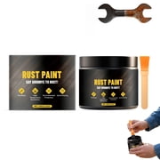 Water-Based Metallic Paint Rust Converter, Rust Converter Paint and Primer with Brush, Long-Lasting Rust Prevention & Protection, Heavy Duty Weatherproof Rust Converter Paint for Metal