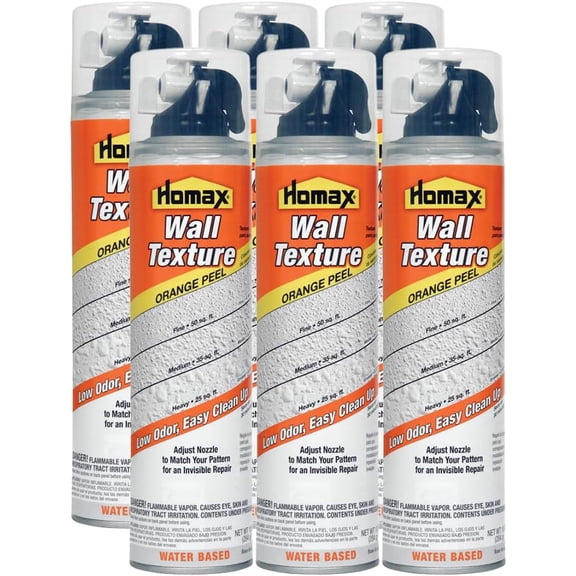 Water-Based Orange Peel Wall Texture, 20 oz, White, Pack of 6