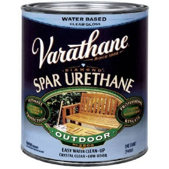 Water Based Outdoor Diamond Wood Finish Spar Urethane [Set of 2] Finish: Semi-Gloss, Size: Quart