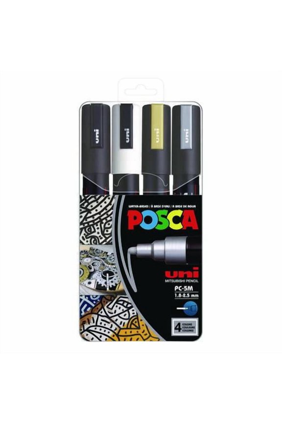 Water-Based Paint Markers, Medium Bullet Tip, Assorted Colors, 4/Set | Bundle of 2