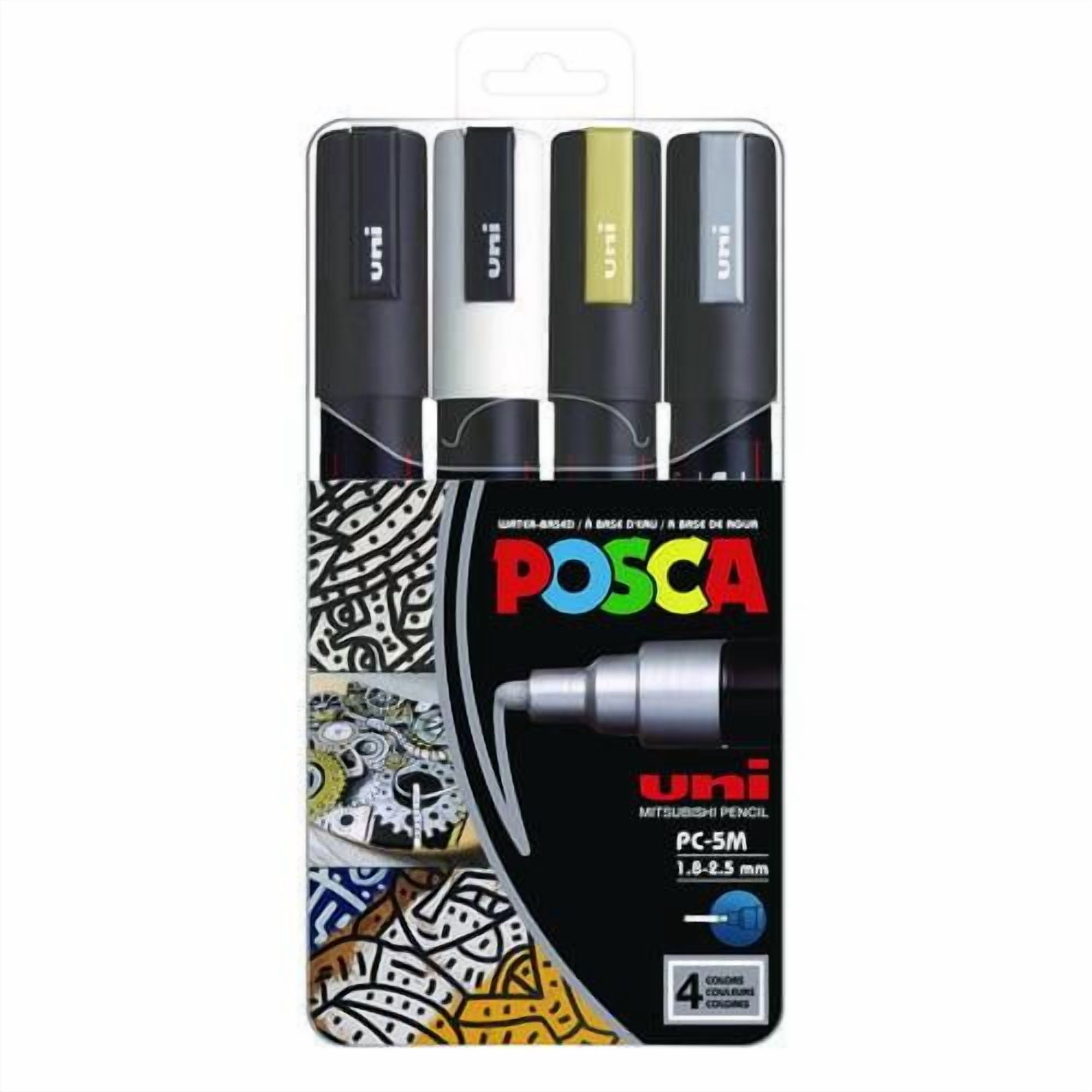 Water-Based Paint Markers, Medium Bullet Tip, Assorted Colors, 4/Set | Bundle of 5