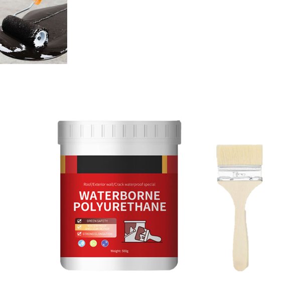 Water-Based Polyurethane Waterproof Coating, 500g Polyurethane Waterproof Coating, Water-Based Rust Removal Converter Metallic Paint (A)