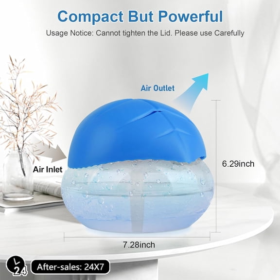 Water-Based Purifier Air Washer, Air Revitalizer & Freshener, Air Fresher with 7 LED Color Changing Light for Rooms (Blue)