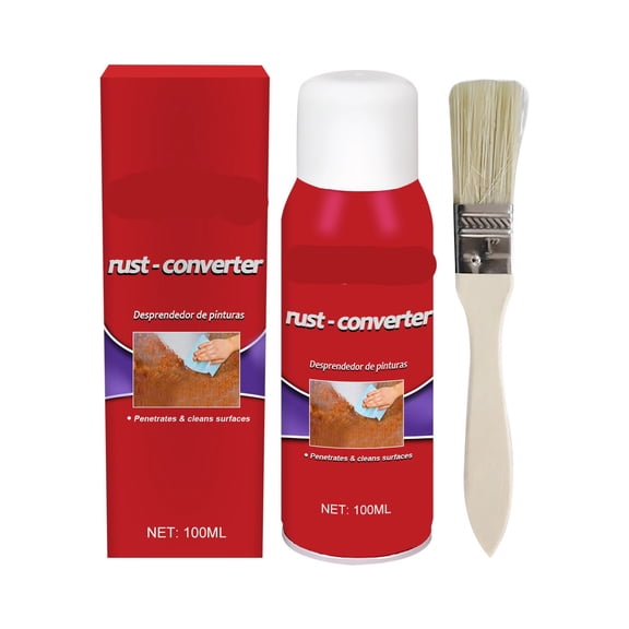 Water-Based Rust Remover for Metal, 3.38oz Car Chassis Derusting - Multi-Functional Universal Rust Converter Gel with Brush - Ideal for Car Metallic Paint Anti-Rust Chassis Treatment