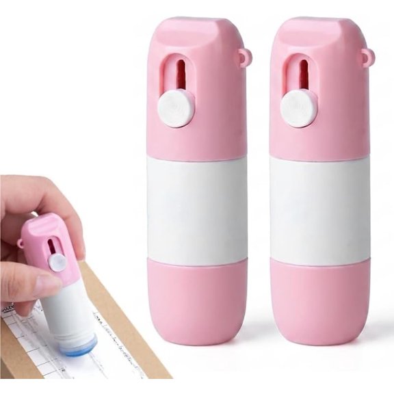 Water-Based Thermal Paper Eraser Pen with Mini Box Cutter, 2-Pack