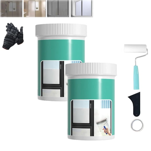 Water-Based Transparent Frosted Glass Paint,Frosted Glass Paint kit for Window, Frosted Glass Window Spray for Bathroom, Kitchen, Sliding Door